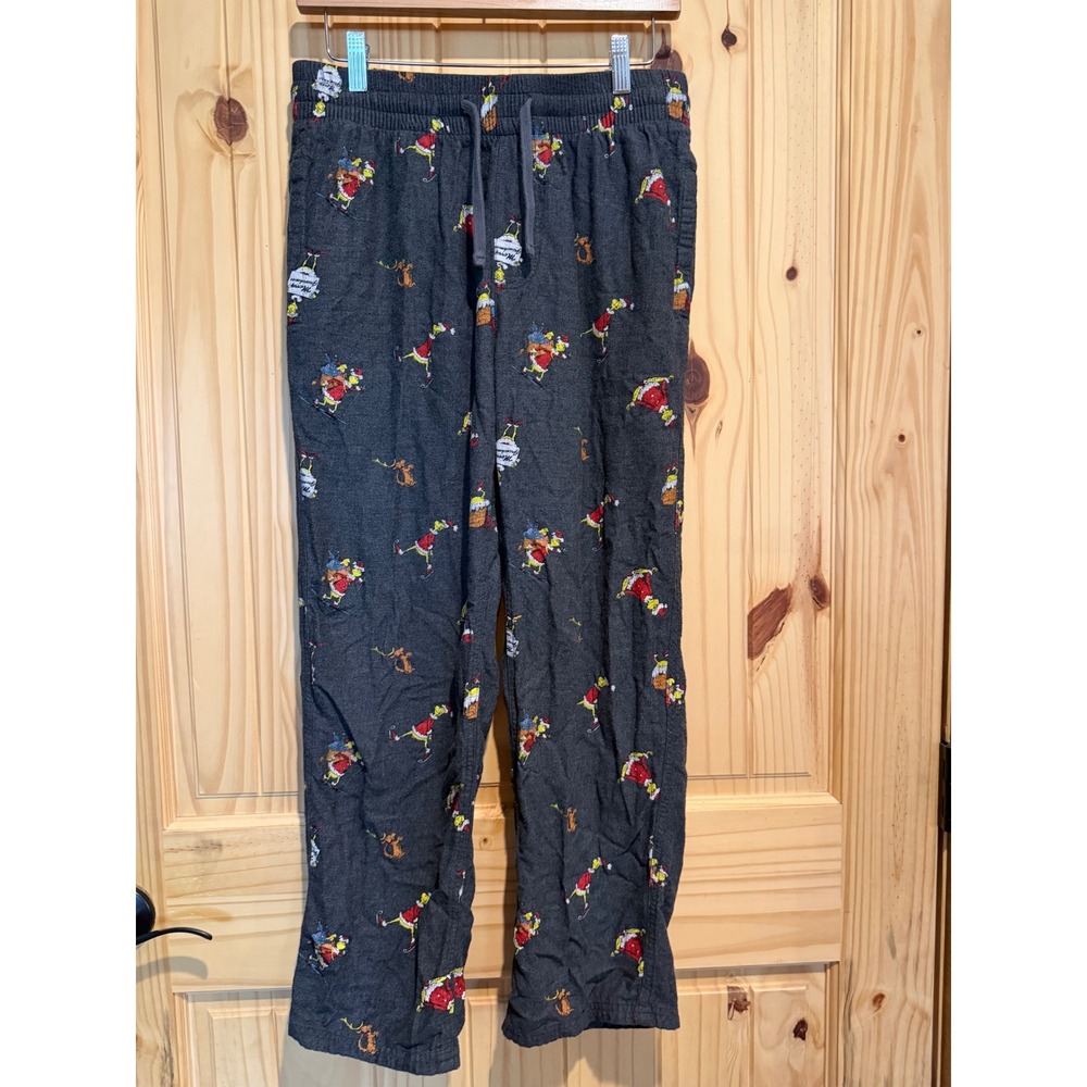 American Eagle AE Lounge Grinch Pajama Pants Mens Small Gray Christmas Sleepwear